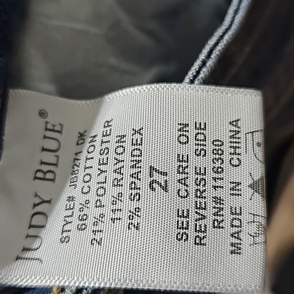 Judy Blue Distressed Relaxed‎ Fit Jeans Size 27 - Picture 5 of 6